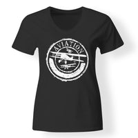 Thumbnail for Aviation Lovers Designed V-Neck T-Shirts