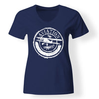 Thumbnail for Aviation Lovers Designed V-Neck T-Shirts