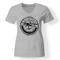 Thumbnail for Aviation Lovers Designed V-Neck T-Shirts