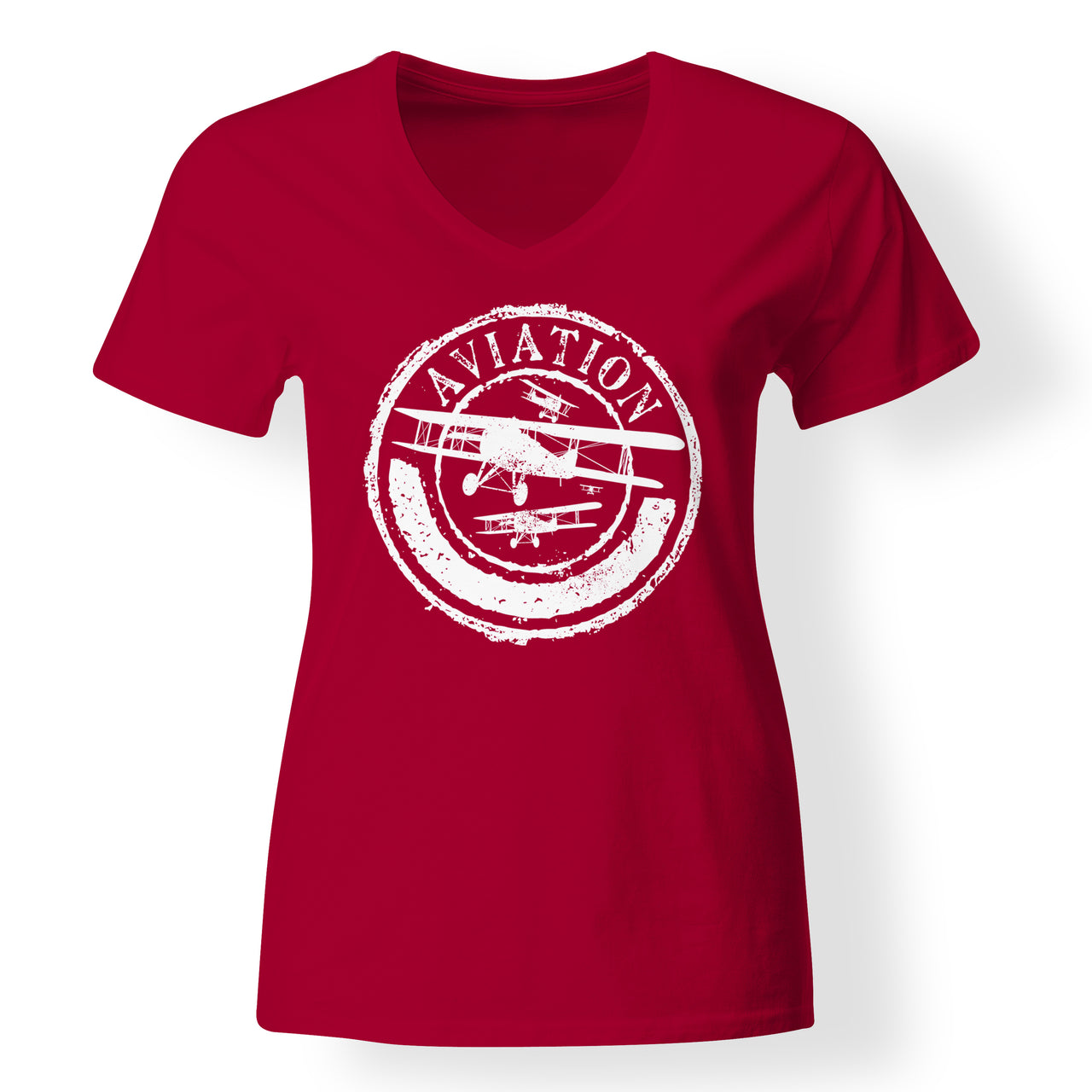 Aviation Lovers Designed V-Neck T-Shirts