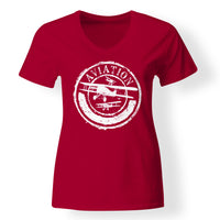 Thumbnail for Aviation Lovers Designed V-Neck T-Shirts
