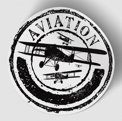 Aviation Lovers aviation design sticker in weather-resistant vinyl.
