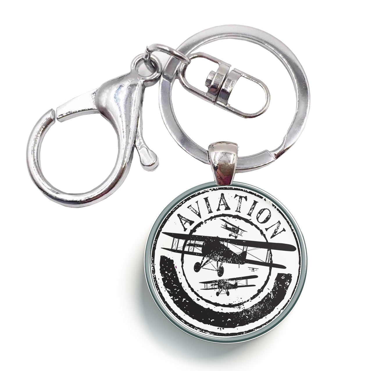 Aviation Lovers Designed Circle Key Chains