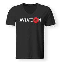 Thumbnail for Aviation Designed V-Neck T-Shirts