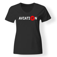 Thumbnail for Aviation Designed V-Neck T-Shirts