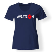 Thumbnail for Aviation Designed V-Neck T-Shirts
