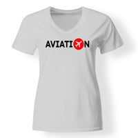 Thumbnail for Aviation Designed V-Neck T-Shirts