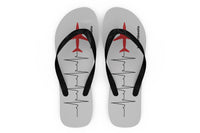 Thumbnail for Aviation Heartbeats Designed Slippers (Flip Flops)