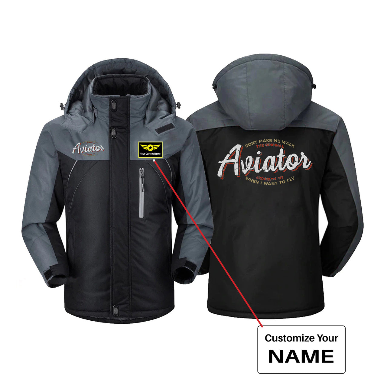 Aviator - Dont Make Me Walk Designed Thick Winter Jackets