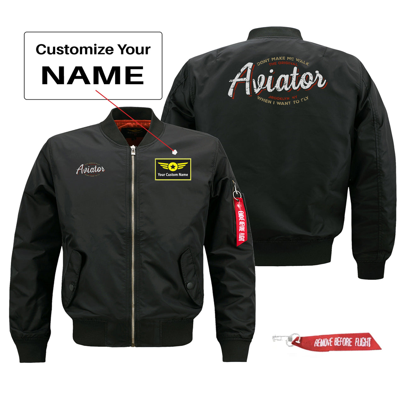 Aviator - Dont Make Me Walk Designed Pilot Jackets (Customizable)