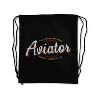 Thumbnail for Aviator - Dont Make Me Walk Designed Drawstring Bags