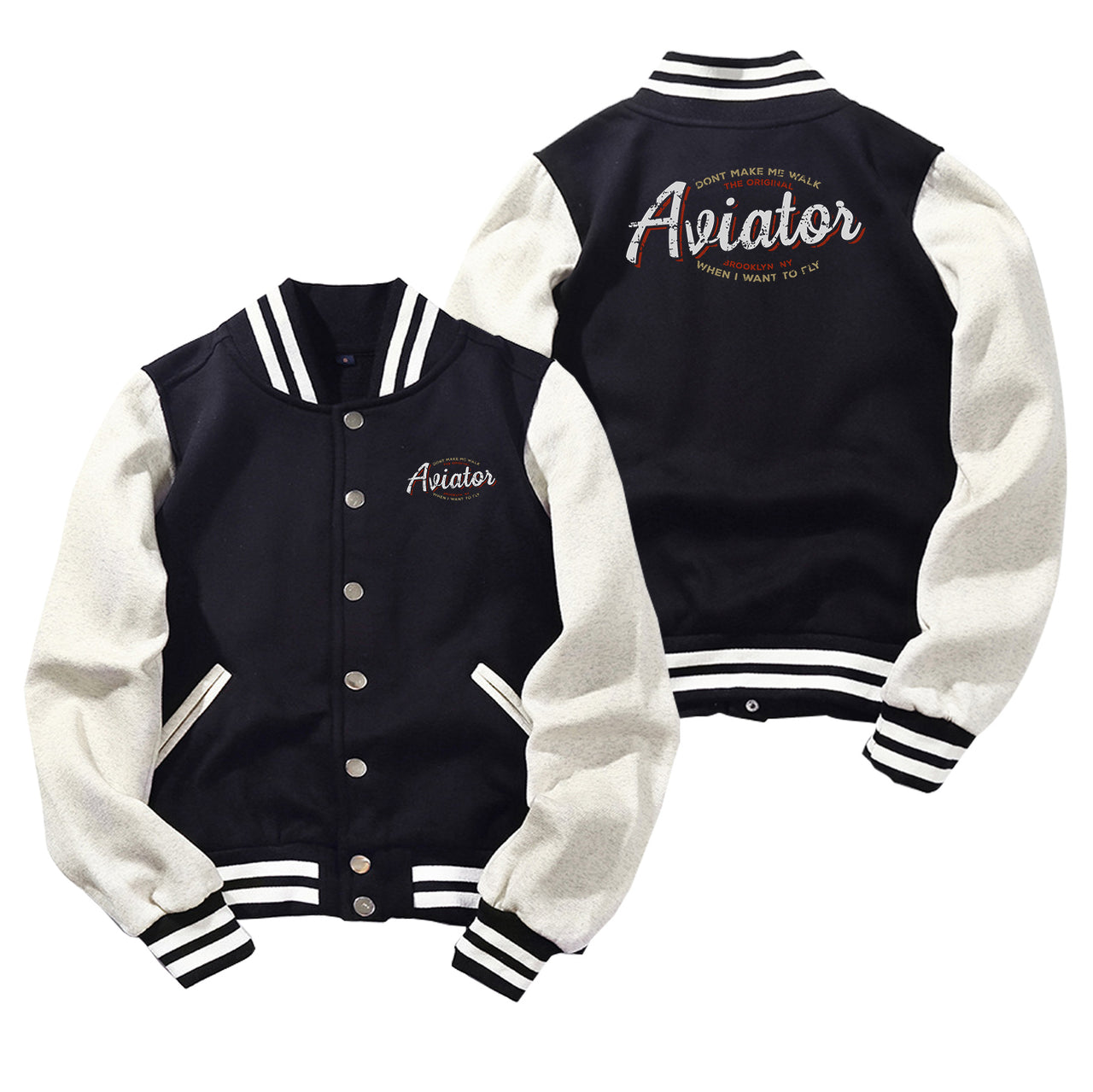 Aviator - Dont Make Me Walk Designed Baseball Style Jackets