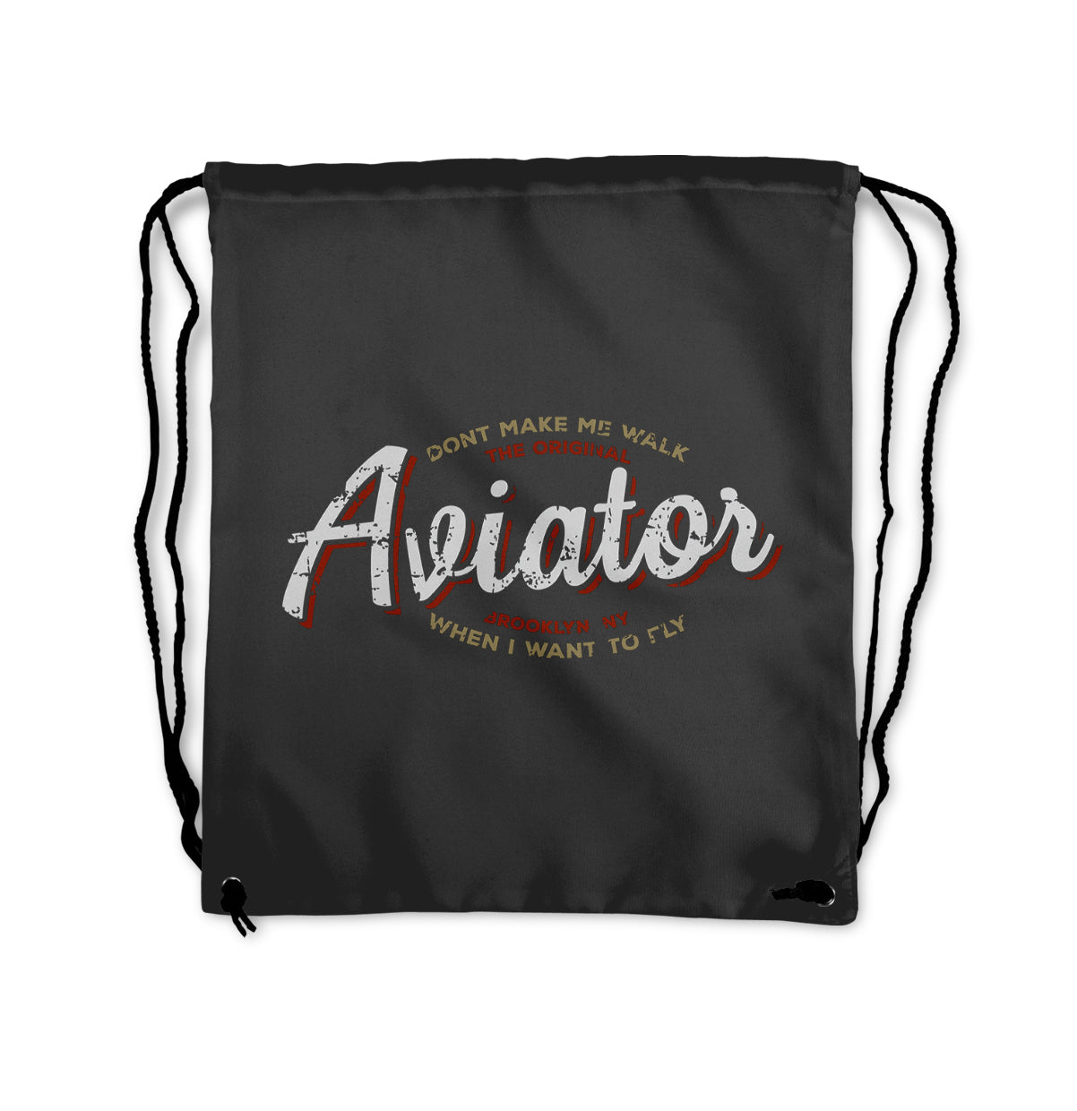 Aviator - Dont Make Me Walk Designed Drawstring Bags