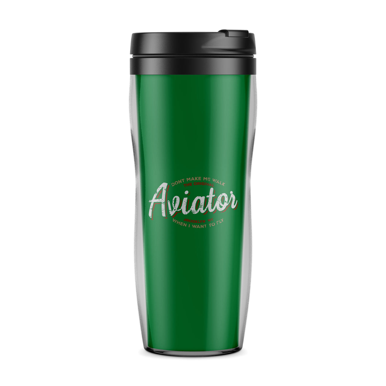 Aviator - Dont Make Me Walk Designed Plastic Travel Mugs