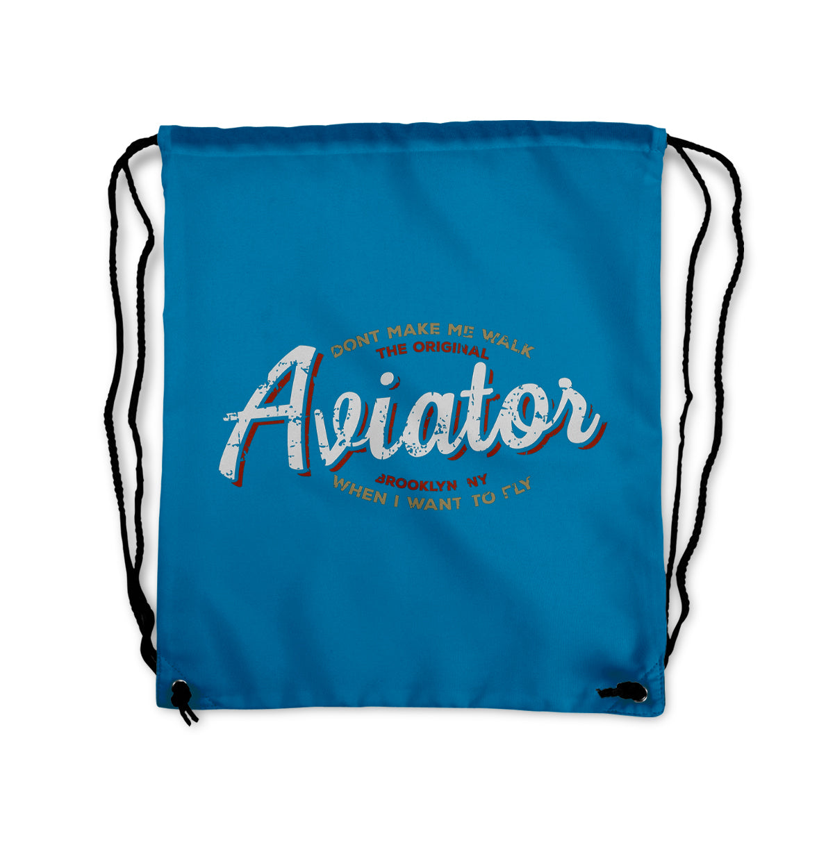 Aviator - Dont Make Me Walk Designed Drawstring Bags