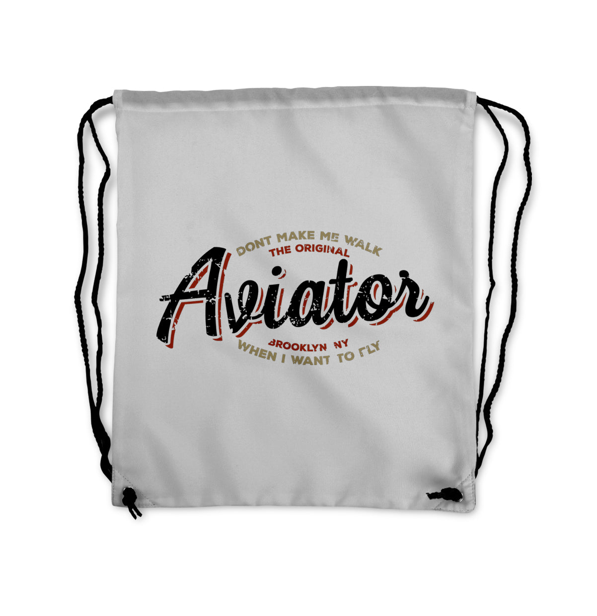 Aviator - Dont Make Me Walk Designed Drawstring Bags
