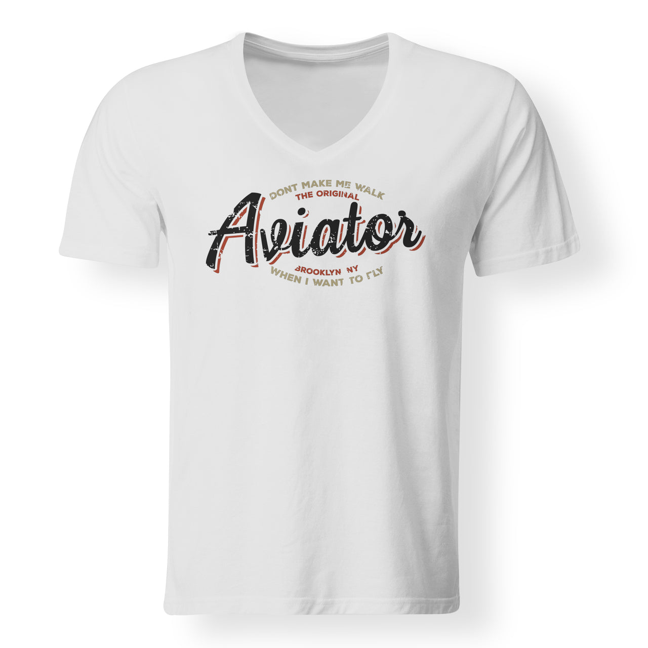 Aviator - Dont Make Me Walk Designed V-Neck T-Shirts