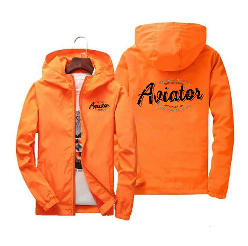 Aviator - Dont Make Me Walk Designed Windbreaker Jackets