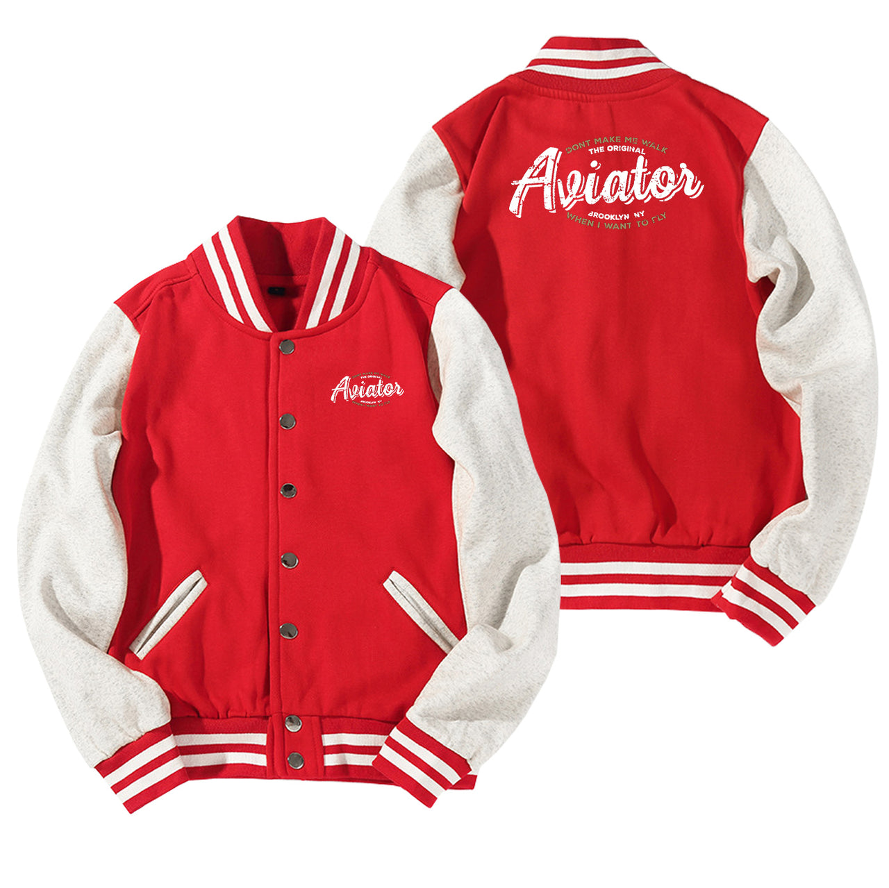 Aviator - Dont Make Me Walk Designed Baseball Style Jackets