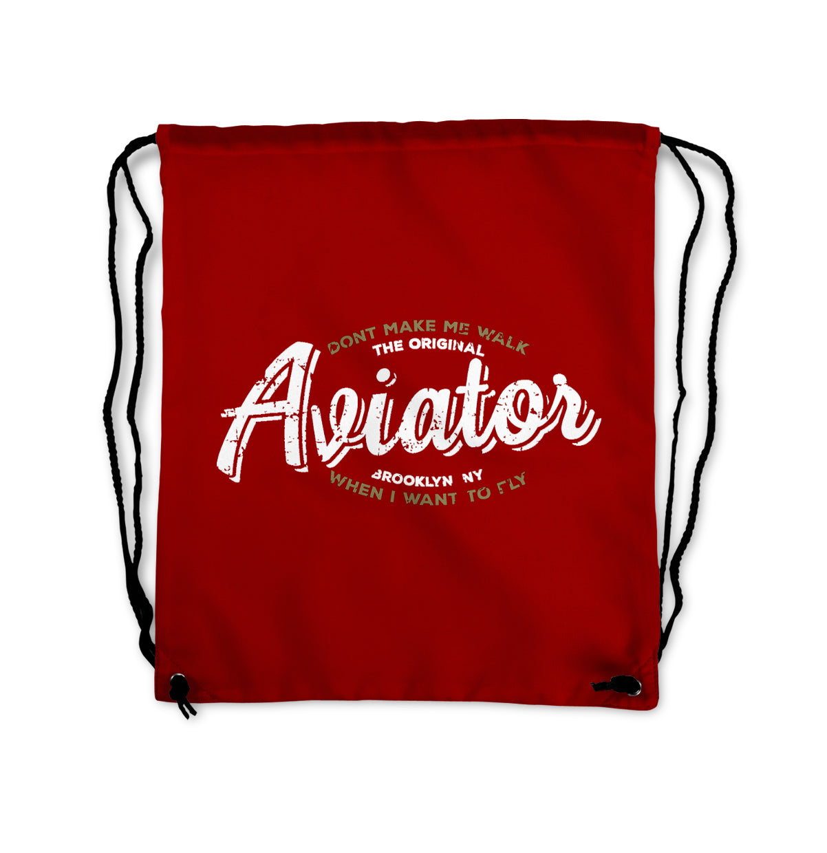 Aviator - Dont Make Me Walk Designed Drawstring Bags