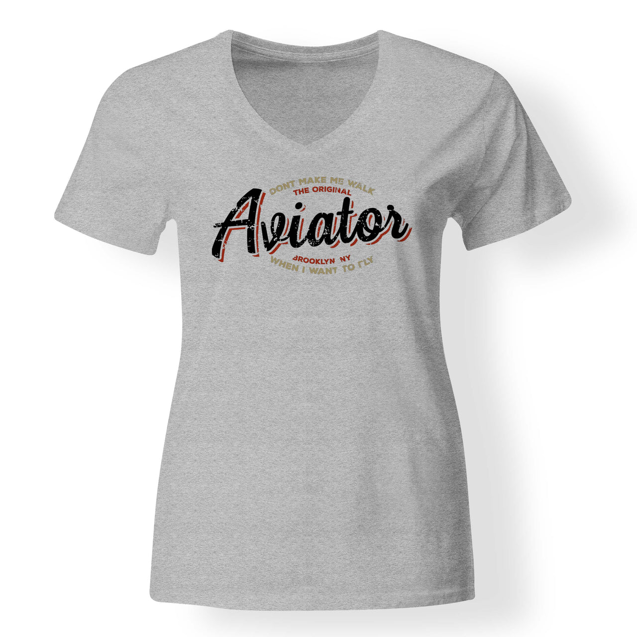 Aviator - Dont Make Me Walk Designed V-Neck T-Shirts