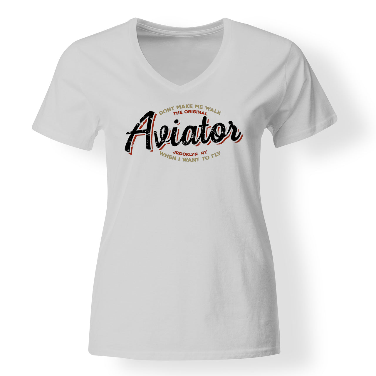 Aviator - Dont Make Me Walk Designed V-Neck T-Shirts