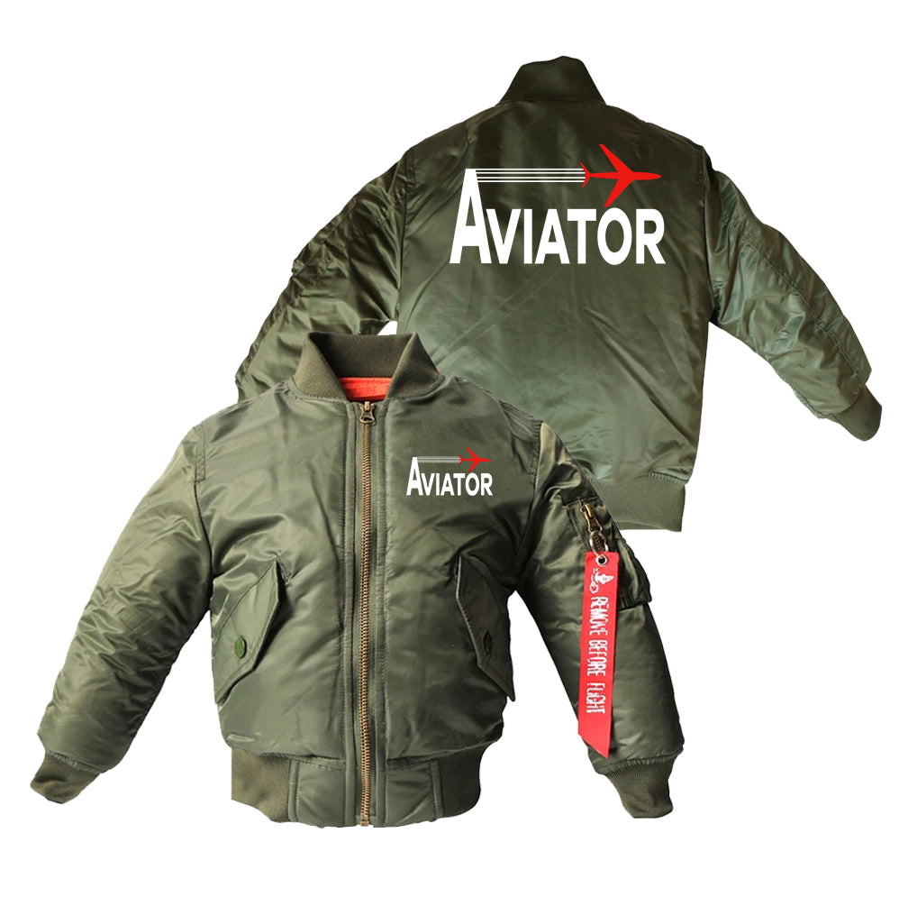 Aviator Designed Children Bomber Jackets