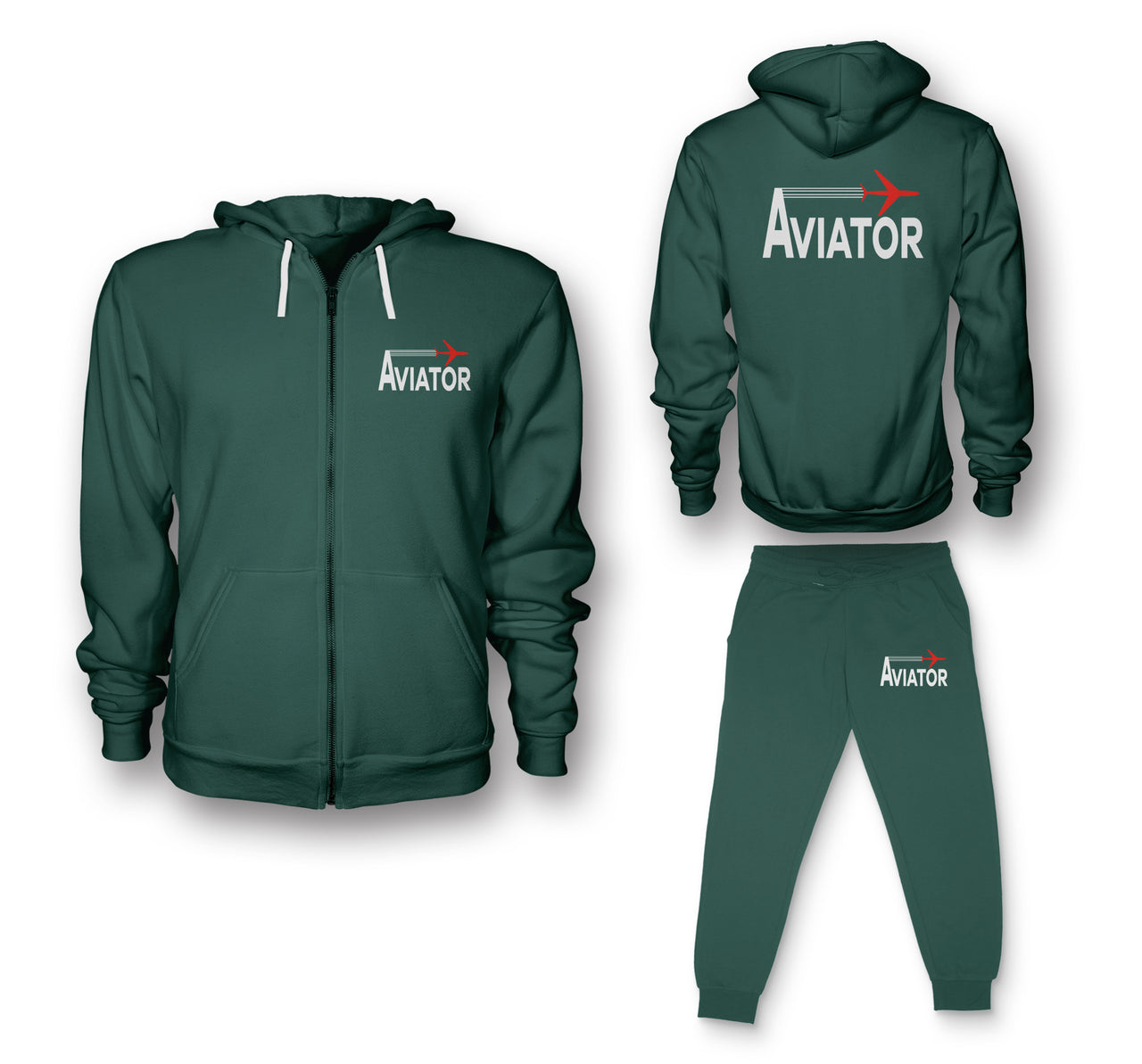 Aviator Designed Zipped Hoodies & Sweatpants Set