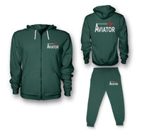 Thumbnail for Aviator Designed Zipped Hoodies & Sweatpants Set