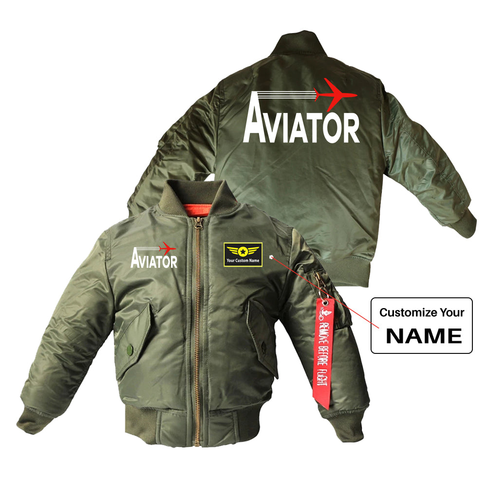 Aviator Designed Children Bomber Jackets