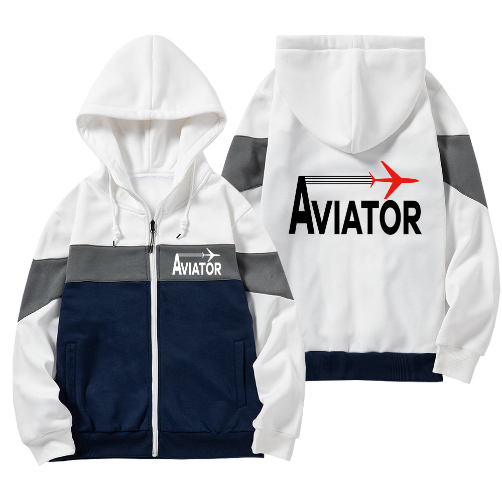 Aviator Designed Colourful Zipped Hoodies