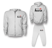 Thumbnail for Aviator Designed Zipped Hoodies & Sweatpants Set