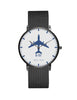 Boeing 707 Stainless Steel Strap Watches Pilot Eyes Store Black & Stainless Steel Strap 