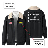 Thumbnail for Custom Flag & Name & LOGO Winter Bomber Jackets