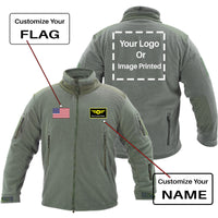 Thumbnail for Custom Flag & Name & LOGO Fleece Military Jackets