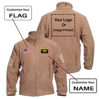Thumbnail for Custom Flag & Name & LOGO Fleece Military Jackets