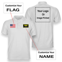 Thumbnail for Custom Flag & Name & Logo Designed Polo T-Shirts