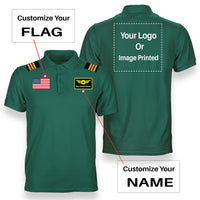 Thumbnail for Custom Flag & Name & Epaulettes & LOGO Designed Polo T-Shirts