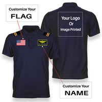 Thumbnail for Custom Flag & Name & Epaulettes & LOGO Designed Polo T-Shirts