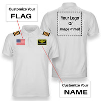 Thumbnail for Custom Flag & Name & Epaulettes & LOGO Designed Polo T-Shirts