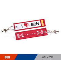 Thumbnail for Barcelona (BCN) Airport & Runway Designed Key Chain