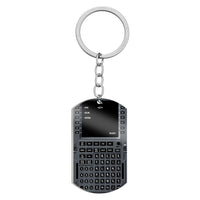 Thumbnail for BOEING 737 FLIGHT MANAGEMENT Designed Stainless Steel Key Chains (Double Side)