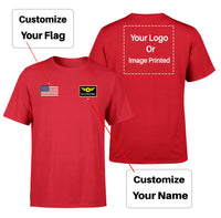 Thumbnail for Custom Flag & Name & LOGO Designed T-Shirts