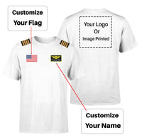 Thumbnail for Custom Flag & Name & LOGO & Epaulettes Designed T-Shirts