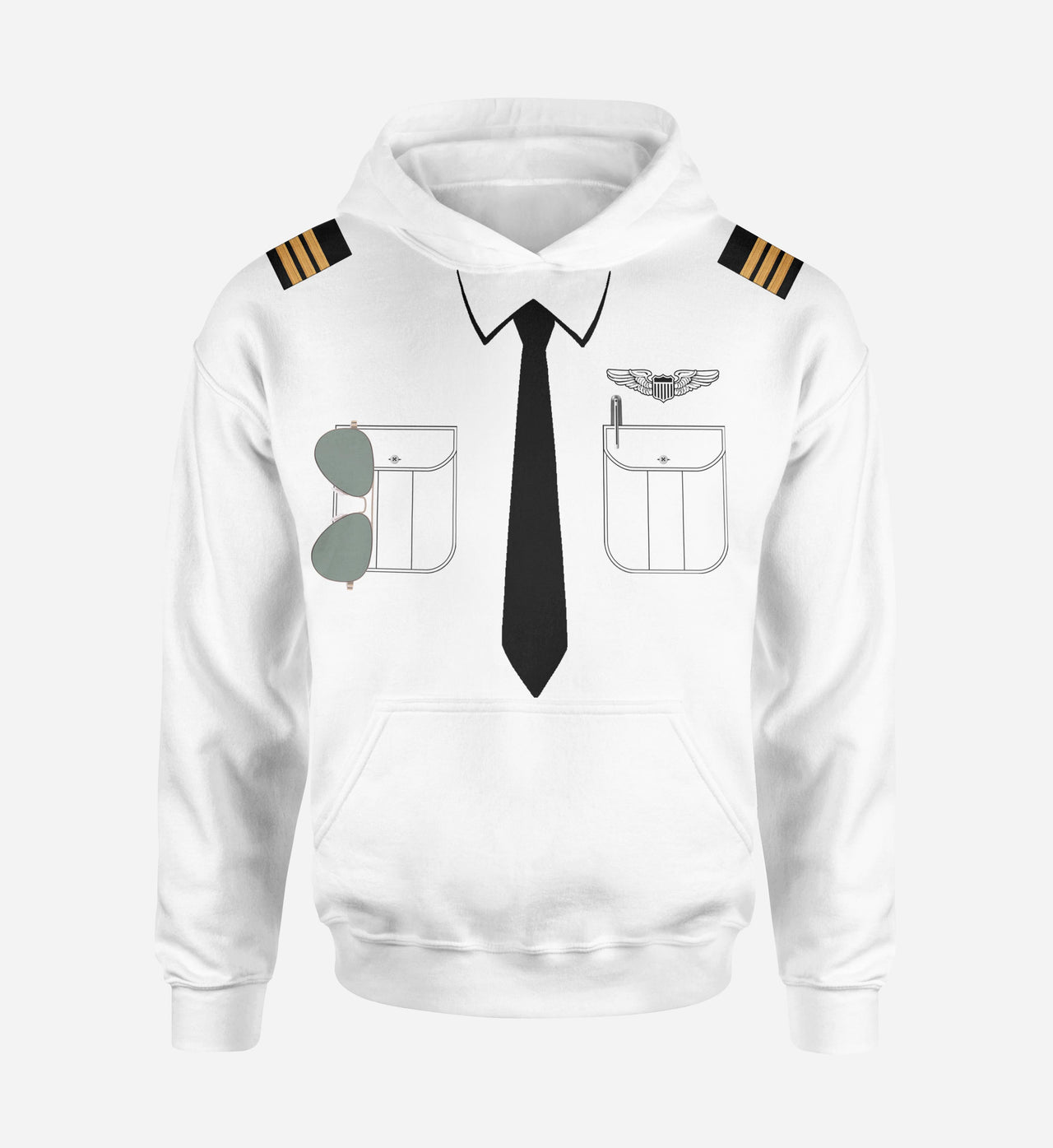 Customizable Pilot Uniform (Badge 1) Designed 3D Hoodies