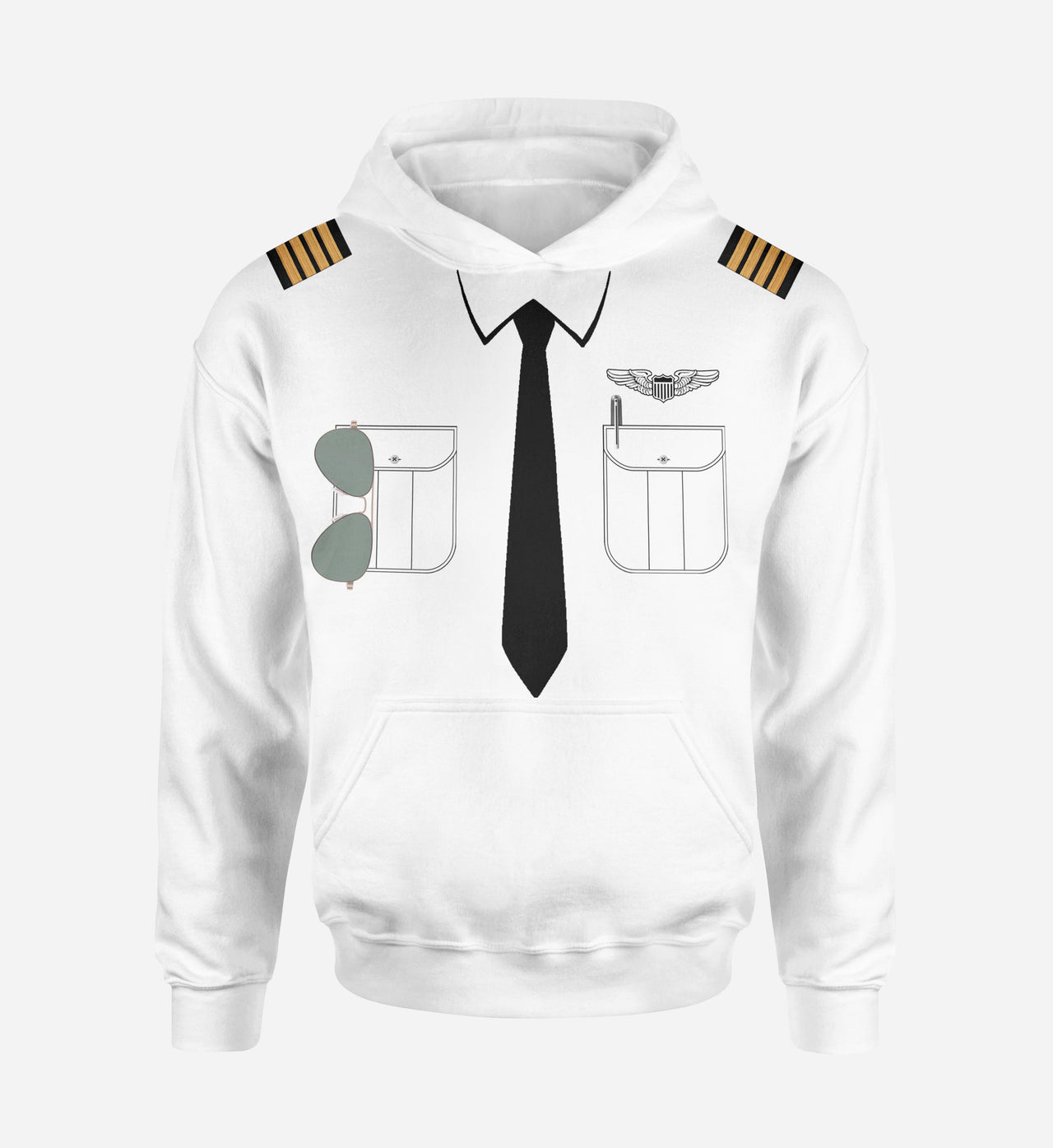 Customizable Pilot Uniform (Badge 1) Designed 3D Hoodies