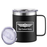 Thumbnail for Custom Name (Badge 1) Stainless Steel Laser Engraved Mugs