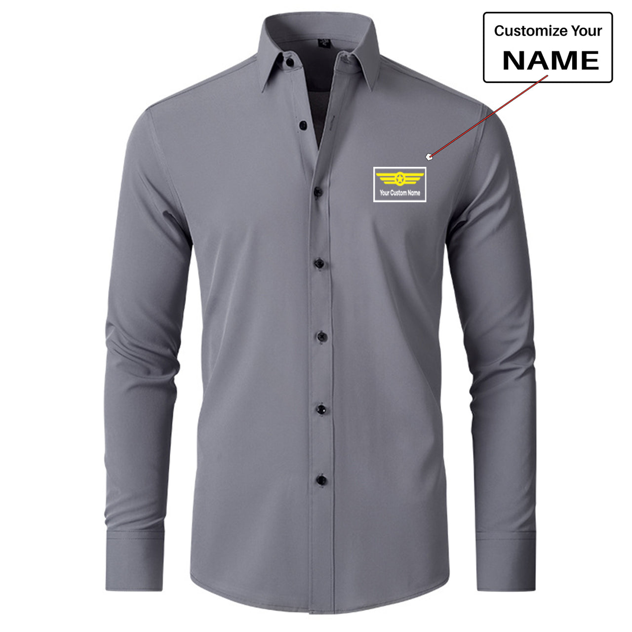 Custom Name "Badge 1" Long Sleeve Shirts
