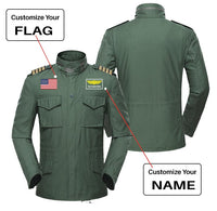 Thumbnail for Custom Flag & Name with EPAULETTES (Badge 1) Designed Military Coats