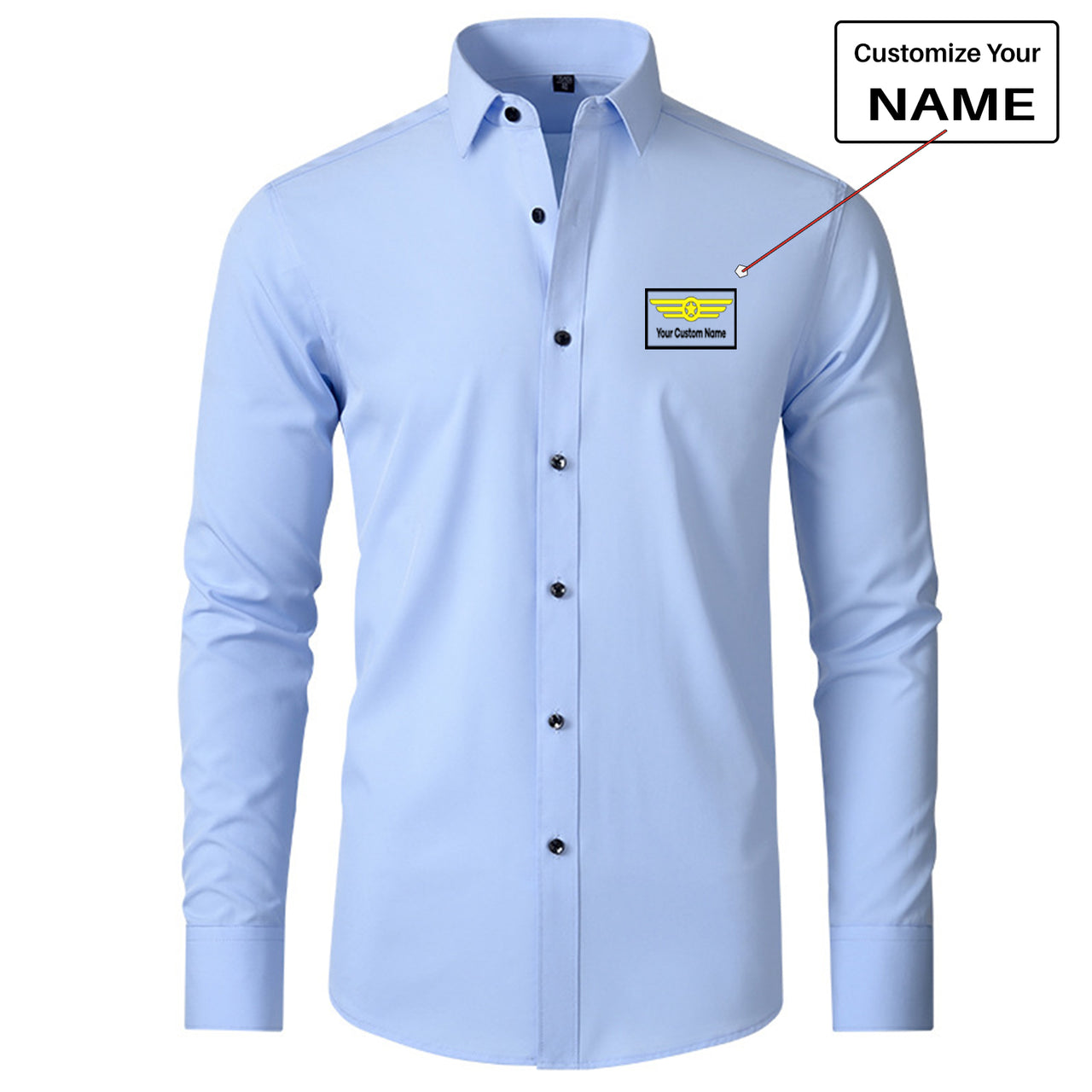 Custom Name "Badge 1" Long Sleeve Shirts